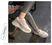 Load image into Gallery viewer, Luxury Sneakers Women Thick Bottom Round Toe Breathing Chunky Platform Sneakers Fashion Breathable Lightweight Comfortable Sneakers Non-Slip Girl Tennis Running Walking Shoes
