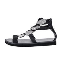 Load image into Gallery viewer, Luxury Summer Fashion Rhinestone Sandal Women Butterfly Soft Non-slip Flat Shoes Casual Breathable Outdoor Beach Rhinestone Sandals Women's Flat Sandals Jeweled Party Sandals