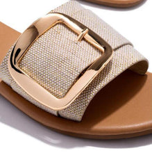 Load image into Gallery viewer, Luxury Summer Leopard Design Women's Slippers Shoes Summer Flat Woman Fashion Buckle Peep Toe Flat Shoes Adjustable Buckle Strap Casual Comfort Footbed Slides Sandals For Indoor And Outdoor Beach