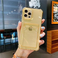 Load image into Gallery viewer, Luxury Wallet Card Pocket Holder Case for IPhone 13 14 Pro Max 12 Mini Minimal IPhone Design Case Slim Fit Thin Protective Soft Shock-Absorbing Wallet Case