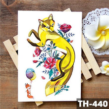 Load image into Gallery viewer, Luxury Waterproof Wolf Fox Temporary Watercolor Tattoo Sticker Modern 3D Animals Tattoos