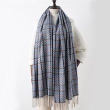 Load image into Gallery viewer, Winter Long Plaid Headwear Scarf Warm Shawls Cashmere Female Scarfs Scarves Lady Tassel Shawl Wraps For Women