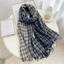 Load image into Gallery viewer, Winter Long Plaid Headwear Scarf Warm Shawls Cashmere Female Scarfs Scarves Lady Tassel Shawl Wraps For Women