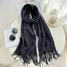 Load image into Gallery viewer, Winter Long Plaid Headwear Scarf Warm Shawls Cashmere Female Scarfs Scarves Lady Tassel Shawl Wraps For Women