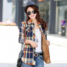 Load image into Gallery viewer, Luxury Winter Warm, Plus Velvet Thicken Plaid Shirt Style Coat Jacket For Women Clothes/Tops/Casual/Jacket/Outerwear For Female