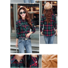 Load image into Gallery viewer, Luxury Winter Warm, Plus Velvet Thicken Plaid Shirt Style Coat Jacket For Women Clothes/Tops/Casual/Jacket/Outerwear For Female