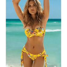 Load image into Gallery viewer, Luxury Woman Bikini Solid Color Bikini Women Swimwear Swimsuit Modern Female Bathing Suit Push Up Bikini Set Beachwear Swimsuit Women Push Up Bikinis Set Pink Swimwear Bandage Bathing Suits