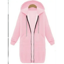 Load image into Gallery viewer, Luxury Women's Autumn Winter Thickening Hoodies Leisure Loose Hooded Jackets Pockets Plus Size Sweatshirt Sports Dresses Outwear Women's Hooded Flannel Jacket Casual Fleece Windbreaker Hoodie