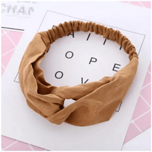 Load image into Gallery viewer, Luxury Women's Headband Vintage Cross Knot Elastic Hair Bands Soft Solid Hairband Girls Hair Accessories Floral Turban Bandanas Head Wrap