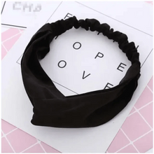Load image into Gallery viewer, Luxury Women's Headband Vintage Cross Knot Elastic Hair Bands Soft Solid Hairband Girls Hair Accessories Floral Turban Bandanas Head Wrap