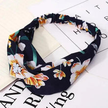 Load image into Gallery viewer, Luxury Women's Headband Vintage Cross Knot Elastic Hair Bands Soft Solid Hairband Girls Hair Accessories Floral Turban Bandanas Head Wrap