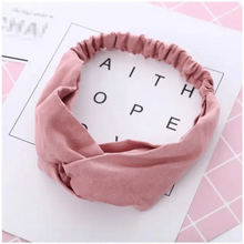 Load image into Gallery viewer, Luxury Women's Headband Vintage Cross Knot Elastic Hair Bands Soft Solid Hairband Girls Hair Accessories Floral Turban Bandanas Head Wrap
