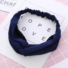Load image into Gallery viewer, Luxury Women's Headband Vintage Cross Knot Elastic Hair Bands Soft Solid Hairband Girls Hair Accessories Floral Turban Bandanas Head Wrap
