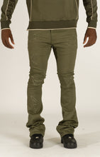 Load image into Gallery viewer, M1948 Benini Twill Stacked Jeans - Olive