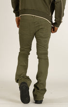 Load image into Gallery viewer, M1948 Benini Twill Stacked Jeans - Olive