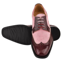 Load image into Gallery viewer, Macon Leather and Suede Crocodile Printed Oxford Dress Shoes