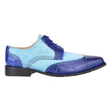 Load image into Gallery viewer, Macon Leather and Suede Crocodile Printed Oxford Dress Shoes