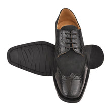 Load image into Gallery viewer, Macon Leather and Suede Crocodile Printed Oxford Dress Shoes