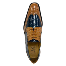 Load image into Gallery viewer, Macon Leather and Suede Crocodile Printed Oxford Dress Shoes