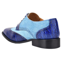 Load image into Gallery viewer, Macon Leather and Suede Crocodile Printed Oxford Dress Shoes