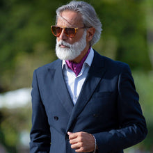 Load image into Gallery viewer, Navona - Silk Ascot Cravat Tie - Magenta