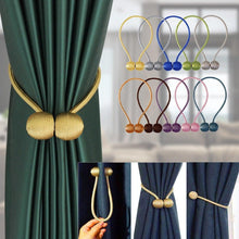 Load image into Gallery viewer, Magnetic Curtain Buckle Holder Tieback Window Accessories Curtain Decorative Curtain Tiebacks Magnetic Curtain Tiebacks European Style Decorative Curtain Drape Tie With Strong Magnetic For Home And Office Decoration