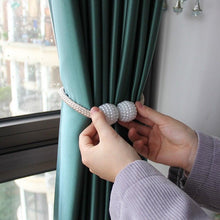 Load image into Gallery viewer, Magnetic Curtain Clip Room Accessories Pearl Ball Curtains Holder Tieback Home Decor Hanging Ball Buckle Tie Back Curtain Tiebacks Pearl Ball Home Curtain Buckle The Most Convenient Tie Backs Weave Clips Rope Straps Holder