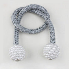 Load image into Gallery viewer, Magnetic Curtain Clip Room Accessories Pearl Ball Curtains Holder Tieback Home Decor Hanging Ball Buckle Tie Back Curtain Tiebacks Pearl Ball Home Curtain Buckle The Most Convenient Tie Backs Weave Clips Rope Straps Holder