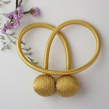 Load image into Gallery viewer, Magnetic Curtain Tieback Buckle Strap Holdbacks Magnet Clip For Curtain Rod Tie Backs Hanging Belts Rope Accessories Upgraded Curtain Buckles European Style Decorative Weave Rope Curtain Holdbacks Holder For Window Decor Curtain Clips Rope Straps Magnet