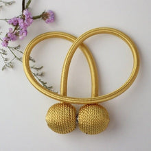 Load image into Gallery viewer, Magnetic Curtain Tieback Buckle Strap Holdbacks Magnet Clip For Curtain Rod Tie Backs Hanging Belts Rope Accessories Upgraded Curtain Buckles European Style Decorative Weave Rope Curtain Holdbacks Holder For Window Decor Curtain Clips Rope Straps Magnet