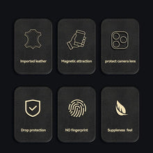 Load image into Gallery viewer, Magnetic Leather Case For Xiaomi Redmi Note 11 10 11E 9 Pro 11s 10s 12 Poco X4 GT Mi 10T 12T 11T 11 Lite 5G NE Cover Extra Thin Premium Mobile Phone Case Genuine Leather Shockproof Phone Cover