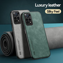 Load image into Gallery viewer, Magnetic Leather Case For Xiaomi Redmi Note 11 10 11E 9 Pro 11s 10s 12 Poco X4 GT Mi 10T 12T 11T 11 Lite 5G NE Cover Extra Thin Premium Mobile Phone Case Genuine Leather Shockproof Phone Cover