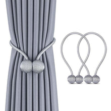 Load image into Gallery viewer, Magnetic Pearl Ball Curtain Tiebacks Accessories Holdbacks Buckle Accessory Buckles Clasp Clips Curtain Hook Holder Holder Clips For Home Office Window 49CM