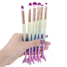 Load image into Gallery viewer, Makeup Brushes Kit Natural Tool Pencil Cosmetics Foundation Artist Mermaid Highlighter Face Set Of Bronzer Eyeshadow Lip