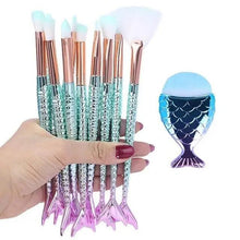 Load image into Gallery viewer, Makeup Brushes Kit Natural Tool Pencil Cosmetics Foundation Artist Mermaid Highlighter Face Set Of Bronzer Eyeshadow Lip