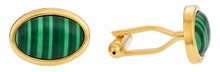Load image into Gallery viewer, Malachite Gold Cufflinks
