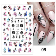 Load image into Gallery viewer, Maple Leaves 3D Nail Stickers Fall Leaf Flowers Line Sliders For Nails Self Adhesive Stickers Autumn Manicuring Decals Transfer Nail Decals Sticker For Pretty Girl Self-Adhesive Nail Decals Designer Nail Stickers for Acrylic
