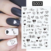 Load image into Gallery viewer, Marble Blooming 3D Nail Sticker Decals Flower Leaves Transfer Water Sliders Abstract Geometric Lines Nail Watermark Decals iridescent Decoration Nail Self-Adhesive Decals Nail Stickers Water Transfer Fresh Nail Decals for Nail Art Butterfly Palm