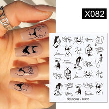 Load image into Gallery viewer, Marble Blooming 3D Nail Sticker Decals Flower Leaves Transfer Water Sliders Abstract Geometric Lines Nail Watermark Decals iridescent Decoration Nail Self-Adhesive Decals Nail Stickers Water Transfer Fresh Nail Decals for Nail Art Butterfly Palm