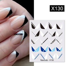 Load image into Gallery viewer, Marble Blooming 3D Nail Sticker Decals Flower Leaves Transfer Water Sliders Abstract Geometric Lines Nail Watermark Decals iridescent Decoration Nail Self-Adhesive Decals Nail Stickers Water Transfer Fresh Nail Decals for Nail Art Butterfly Palm