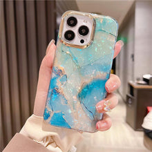 Load image into Gallery viewer, Marble Pattern Slim Shockproof Protective Soft Design for Girls Women Cute Case Cover For iPhone 13 Pro Max Glitter Marble Phone Case For iPhone 12 11 Pro Max XS Max XR Shockproof Cover