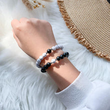 Load image into Gallery viewer, Matching Couple Charm Beads Couple Bracelets Natural Rock Stone Magnet Attractive Symbol Wristlets Women Men Beaded Matching Connect Bracelets For Him And Her Couple Valentine’s Day Best Friend