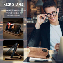 Load image into Gallery viewer, Matte Leather Case for Xiaomi Mi 9T CC9 10T 11T 12T Pro Lite 5G Redmi Note 8 9s 10 11 11S Pro Wallet Flip Cover Poco F3 M3 Pro Women with Card Holder Kickstand Magnetic Leather Flip Case