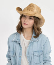 Load image into Gallery viewer, Peter Grimm Maverick - Straw Cowboy Hat