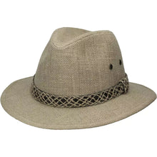 Load image into Gallery viewer, Dorfman Pacific Marsing - Hemp Straw Outback Fedora Hat (Closeout)