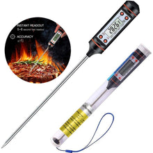 Load image into Gallery viewer, Meat Thermometer Digital Cooking Food Digital Candy Cooking Thermometer Kitchen Cooking Thermometer Instant Read for BBQ Grill Oil Milk Bath Water Deep Fry Kitchen BBQ Probe Water Milk Oil Liquid Oven Digital Temperature Sensor Meter Thermocouple