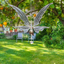 Load image into Gallery viewer, Memorial Butterfly Wind Chimes Angel Butterfly Wings Flying Bird Wind Chimes Art Wings Wind Chime Hummingbird Wind Chime Gift Of Love One Mom Dad Daughter Outdoor Large Chimes For Patio Garden Porch Yard Black Hanging Decoration