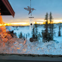 Load image into Gallery viewer, Memorial Butterfly Wind Chimes Angel Wings Flying Bird Wind Chimes Garden Art Wings Wind Chime Patio Hummingbird Wind Chime Garden Hanging Decoration Outdoor Large Chimes For Patio Porch Yard Black