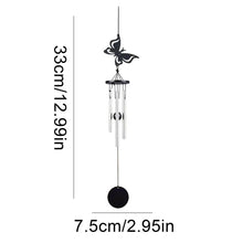 Load image into Gallery viewer, Memorial Butterfly Wind Chimes Angel Wings Flying Bird Wind Chimes Garden Art Wings Wind Chime Patio Hummingbird Wind Chime Garden Hanging Decoration Outdoor Large Chimes For Patio Porch Yard Black