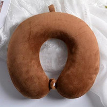 Load image into Gallery viewer, Memory Foam U-Shaped pillow Slow Rebound Neck Pillow Nap Airplane Pillow Travel Cartoon Memory U-Shaped Headrest Long Trip Sleep With No Neck Pain Super Soft Memory Foam Neck Pillow Easy Washing With Removable Cover By My Perfect Dream